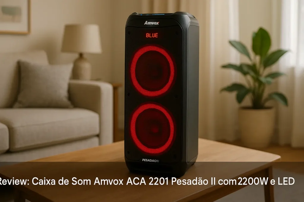 Caixa de Som Amvox ACA 2201 Pesadão II com 2200W e LED