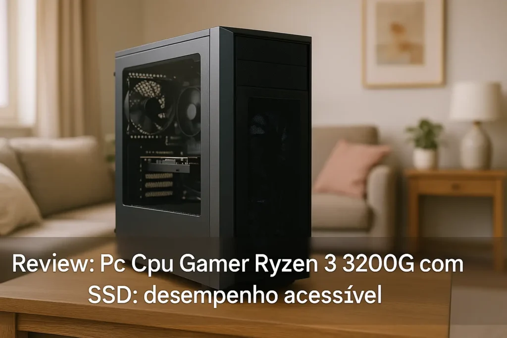 Pc Cpu Gamer Ryzen 3 3200G com SSD: desempenho acessível