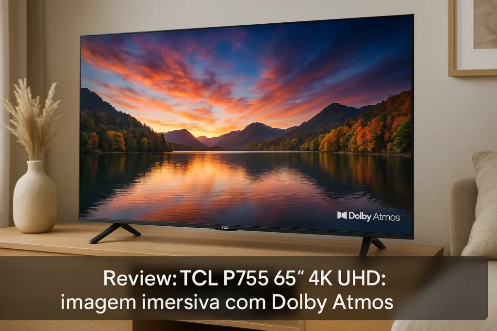 TCL P755 65" 4K UHD: imagem imersiva com Dolby Atmos