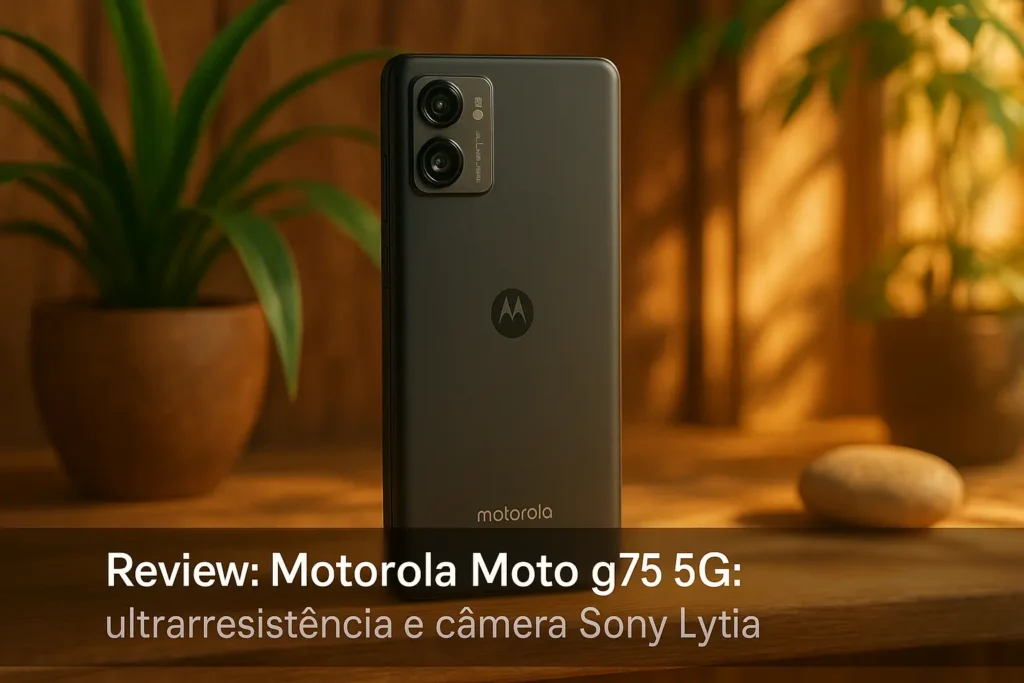 Motorola Moto g75 5G: ultrarresistência e câmera Sony Lytia