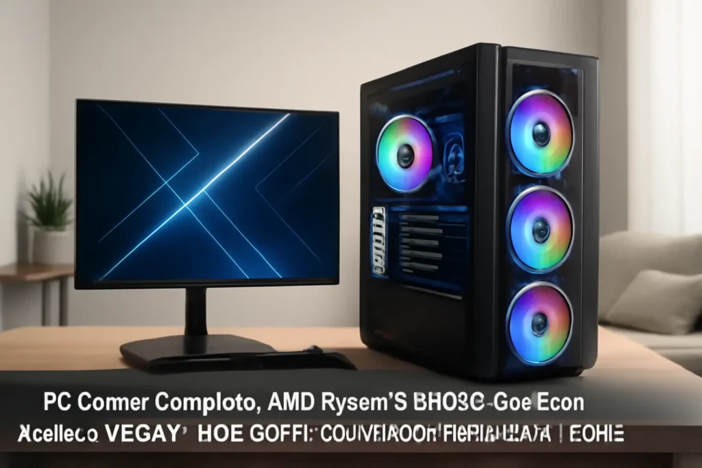 PC Gamer Completo AMD Ryzen 5 5600G, Gráficos Radeon VEGA 7, 16GB DDR4, SSD 512GB, Fonte 500W, Monitor 24" 75Hz - 3Green Force