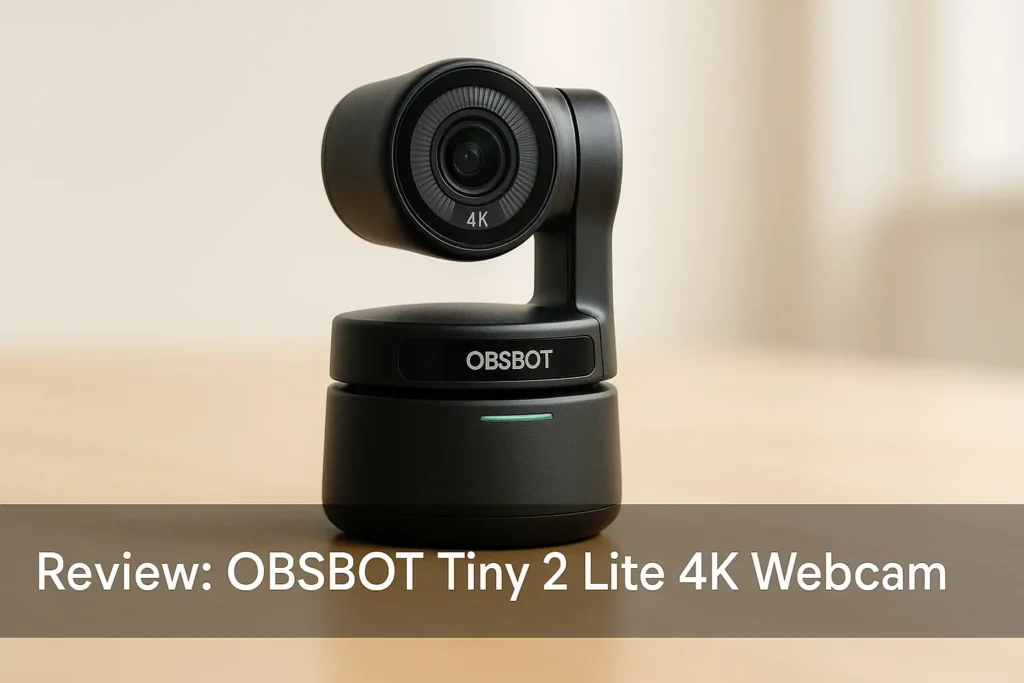 OBSBOT Tiny 2 Lite 4K Webcam: Inteligente e Profissional
