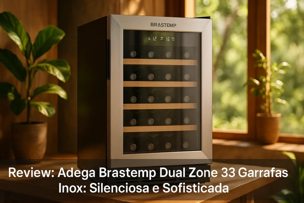 Adega Brastemp Dual Zone 33 Garrafas Inox: Silenciosa e Sofisticada