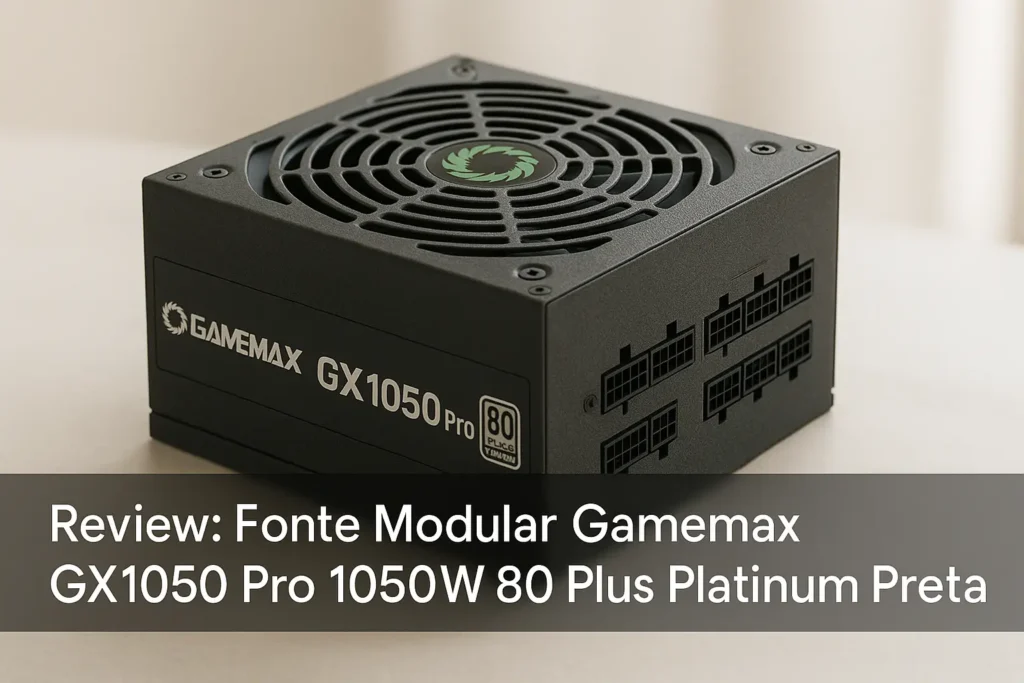 Fonte Modular Gamemax GX1050 Pro 1050W 80 Plus Platinum Preta