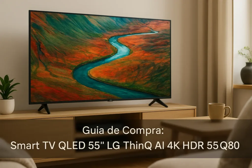 5 Melhores Smart TVs QLED 55 LG ThinQ AI 4K HDR 55Q80