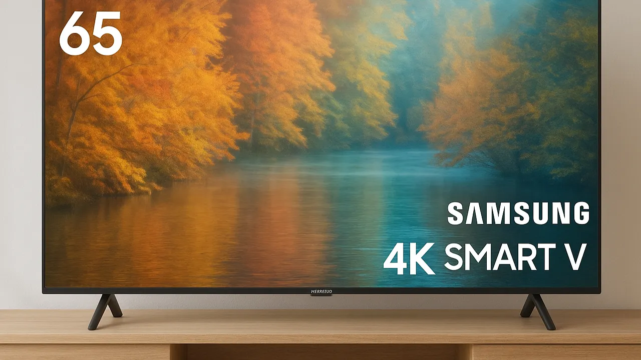 6 Smart TV 65 polegadas 4K Samsung: imagem de cinema com desconto na Amazon