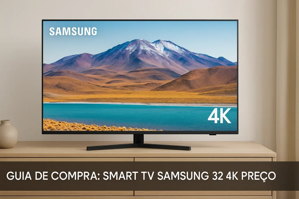Qualidade e conectividade: 5 smart TVs Samsung 32″ que surpreendem em 2025