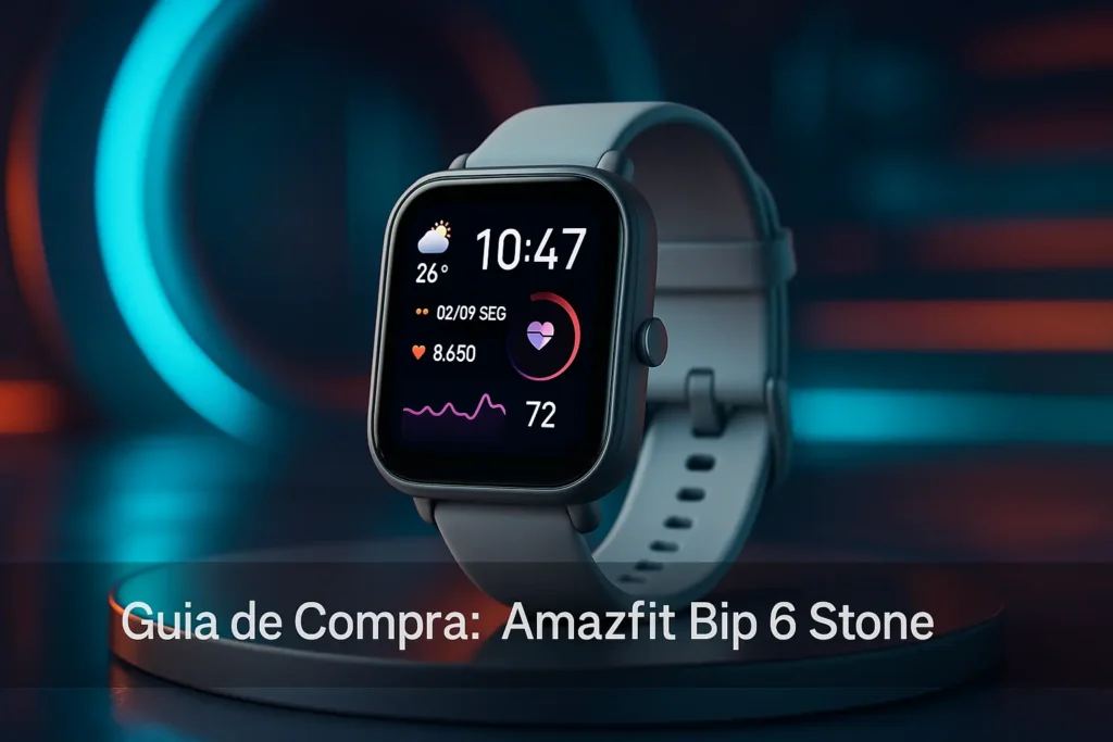 5 Amazfit Bip 6 Stone para treinar com estilo e autonomia