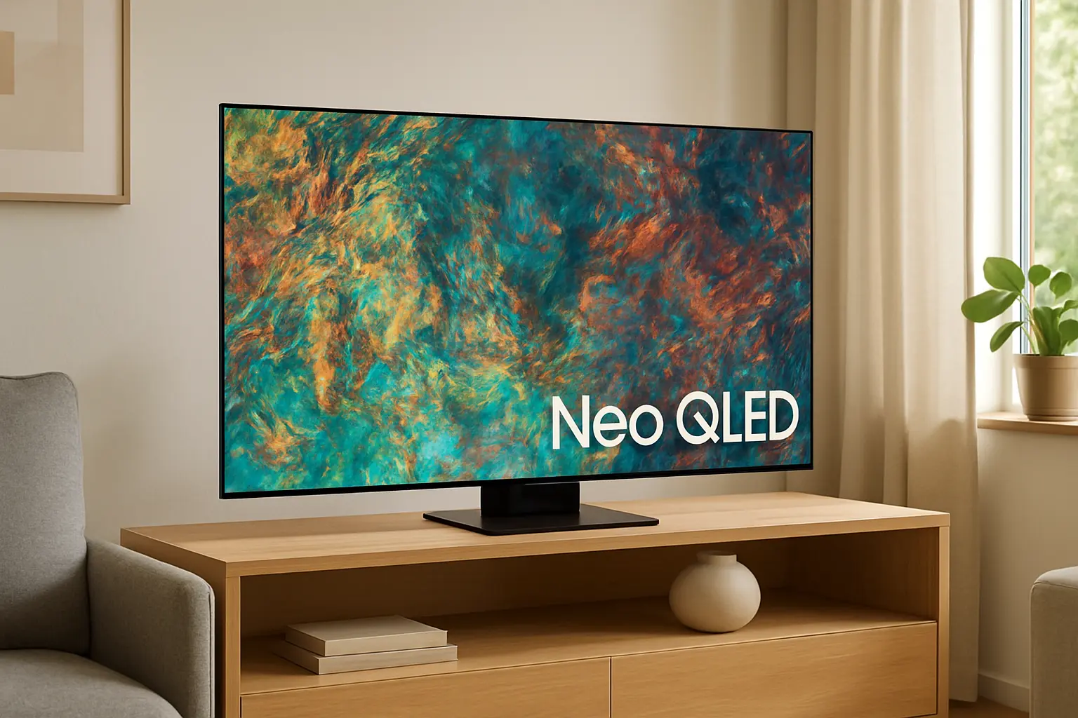 Qualidade e tecnologia: 5 Samsung NEO QLED qn90c 4k smart TV com inteligência artificial em destaque