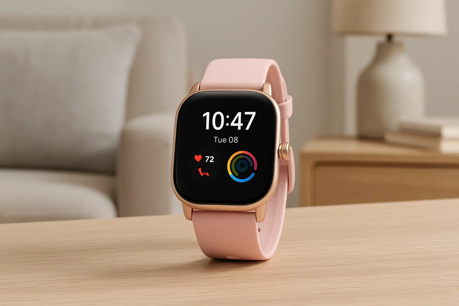 Elegância no Pulso: 5 Pulseiras Compatíveis com Amazfit GTS 4 Mini Rose