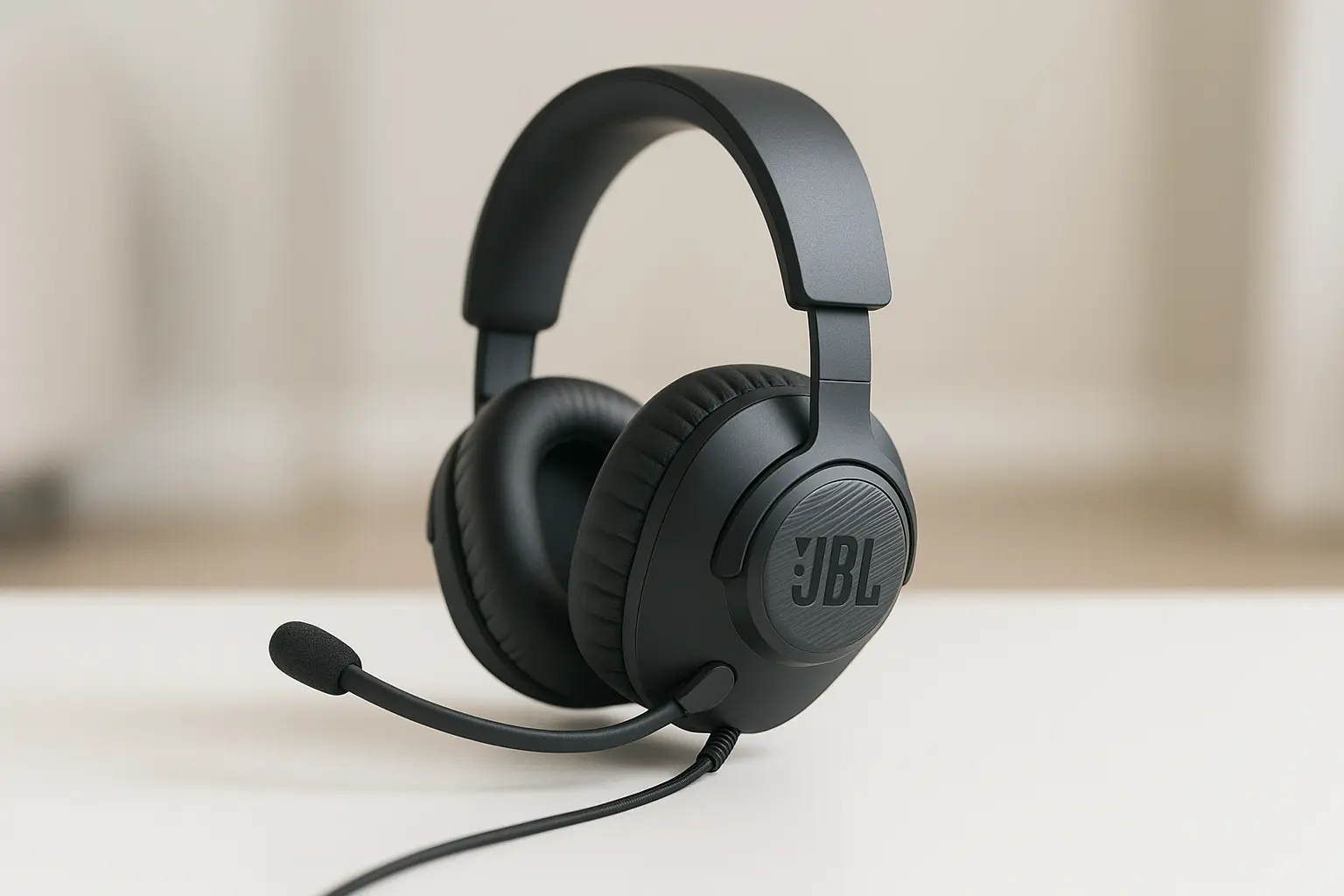 Headset gamer com microfone JBL Quantum 100 confiável e acessível