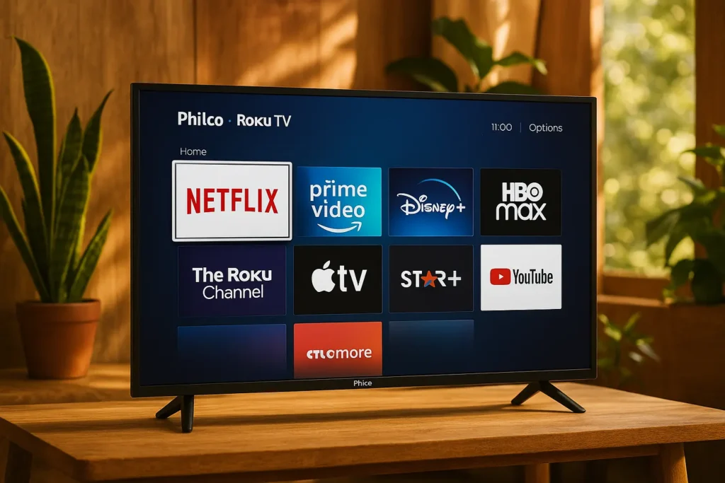 6 TV Philco 43 polegadas Roku com atualização Android garantida