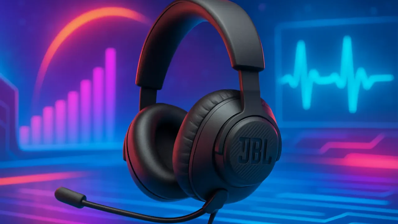 6 fones headset JBL Quantum 100 prontos para longas sessões