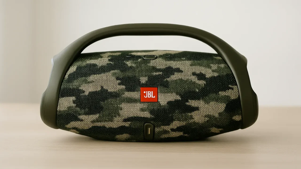 Melhor negócio: 6 JBL Boombox 3 Wi-Fi camuflada em oferta