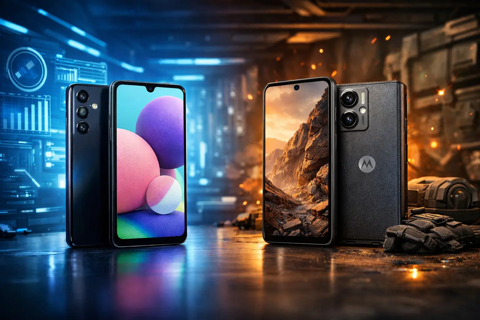 Samsung Galaxy A16 vs Motorola Edge 50: Desempenho ou resistência militar?