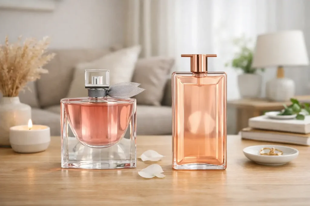 Lancôme La Vie Est Belle vs Lancôme Idôle: Perfume Floral Gourmand ou Floral Fresco?