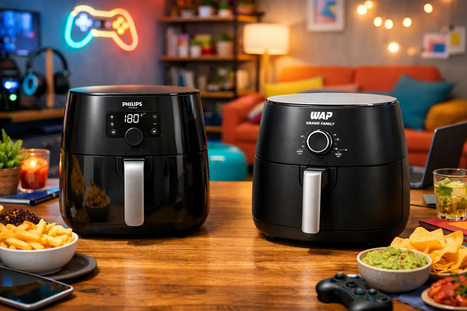 Philips Walita Fritadeira Airfryer Série 1000 XL vs WAP Fritadeira Elétrica Air Fryer GRAND FAMILY: Qual oferece mais versatilidade?