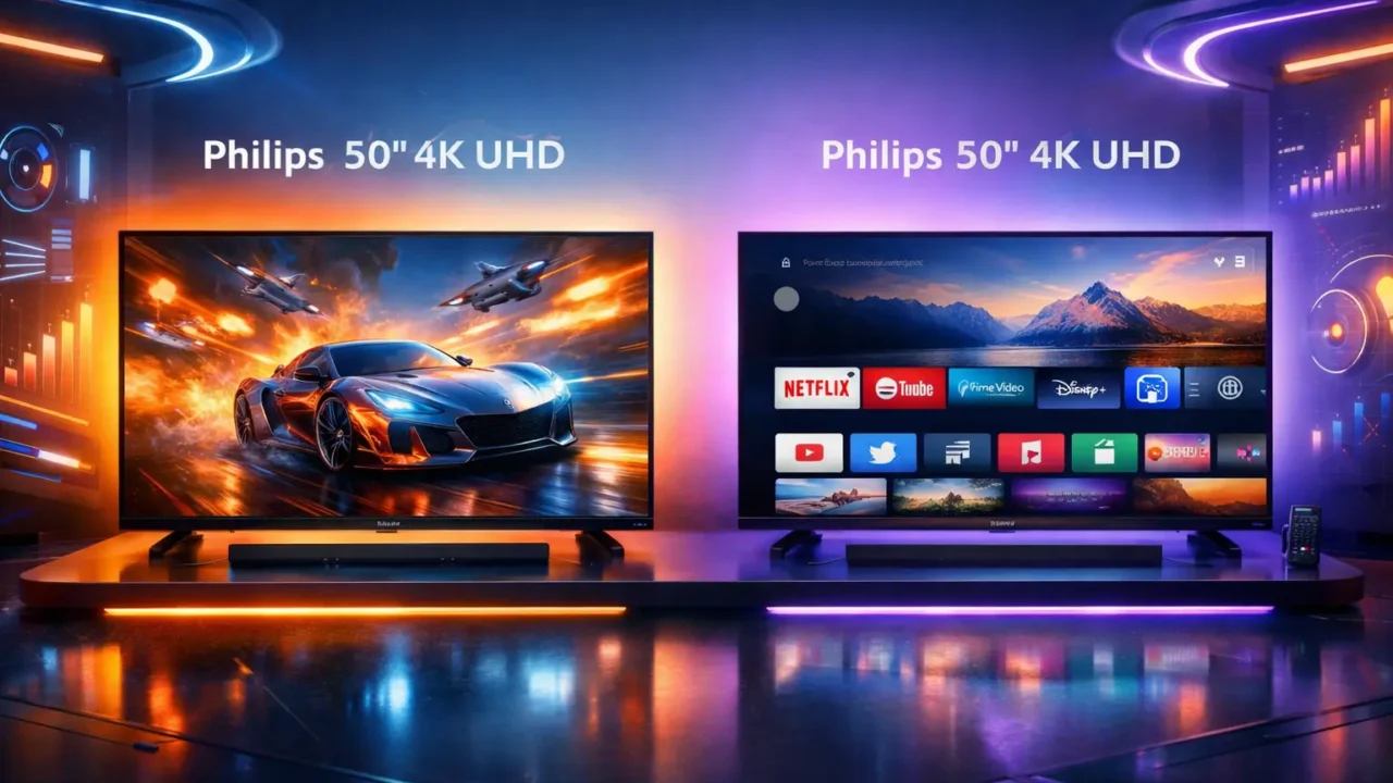 Philips 50" 4K UHD vs Philips 50" 4K UHD: Desempenho ou Funcionalidade?