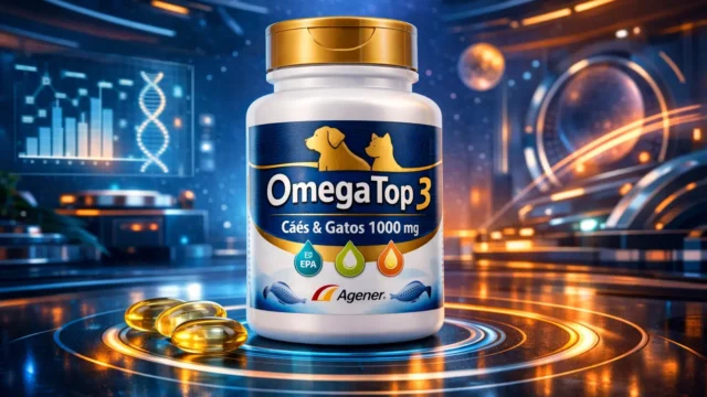 Suplemento Ômega Top 3 Agener Cães e Gatos 1000 mg barato e confiável para qualquer bolso