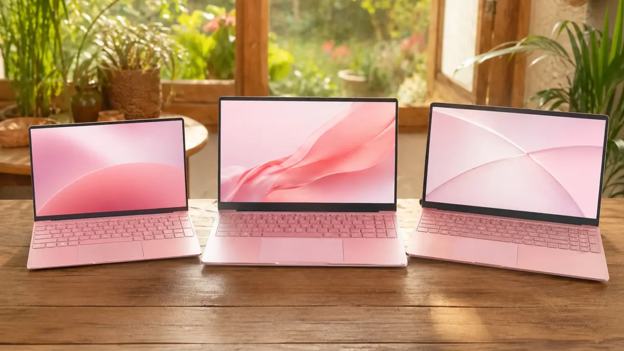 Notebooks rosa: 3 opções portáteis para uso diário e viagens
