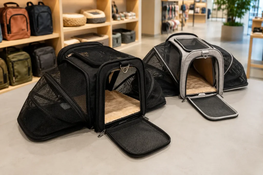 Bolsa pet expansível: 4 opções para viagem com conforto e praticidade
