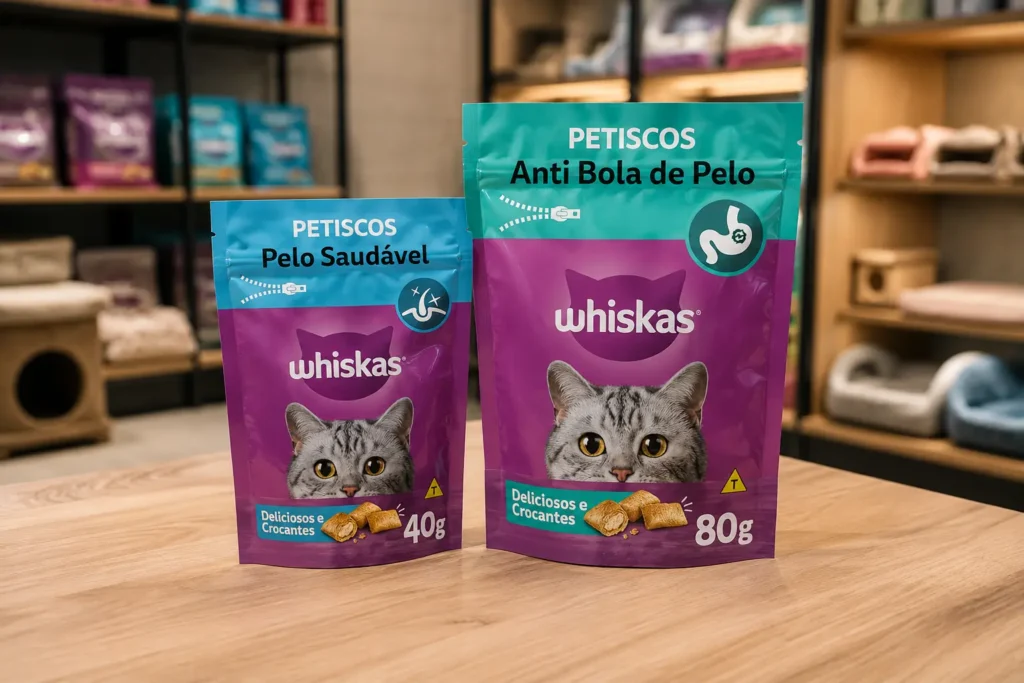 Petiscos Whiskas: 4 opções para alinhar ao perfil do seu gato
