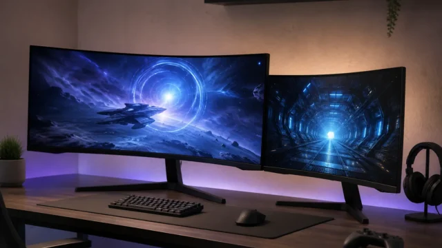Monitor gamer curvo Samsung: opções G5 por tamanho e tela