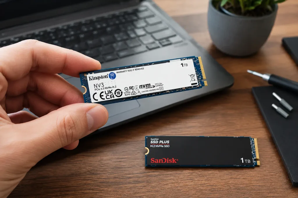 Antes de comprar um SSD Kingston NV3 1TB, veja se compensa investir no modelo 2TB ou no SanDisk Plus sem gastar demais