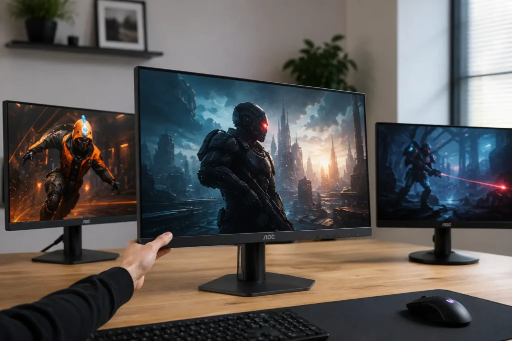 Antes de comprar um monitor AOC 120Hz, veja se vale pagar mais por 27" ou economizar com 22"